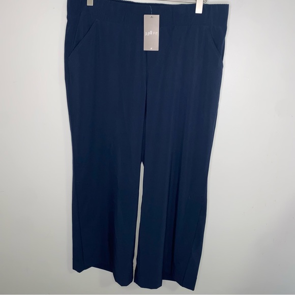 J. Jill Pants - J Jill Fit NEW Wide Leg Crop Pants Flat Front navy blue size Medium Petite MP